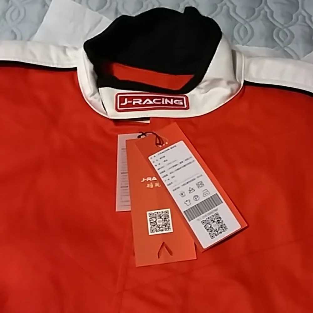 Mens Red Racing-Style One-Piece Suit - Picture 2 of 8